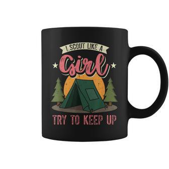 I Scout Like A Girl Try To Keep Up Troop Leader Scout Coffee Mug - Monsterry AU