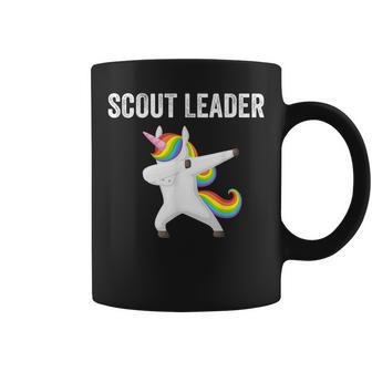Scout Leader Dabbing Unicorn Scouting Coffee Mug - Monsterry