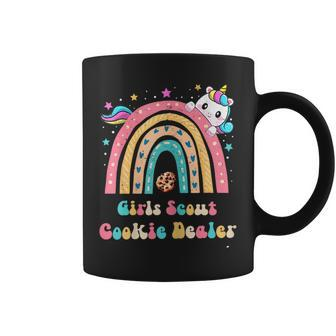 Scouts For Girls Cookie Dealer Rainbow And Unicorn Coffee Mug - Monsterry DE