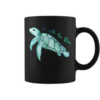 Sea Green Turtle Watercolor With Quote Coffee Mug | Crazezy CA