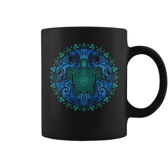 Sea Turtle Tribal Hawaiian Hawaii Turtles Lover Coffee Mug - Monsterry