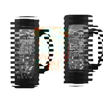Seattle Washington Wa Emerald City Skyline Sd270 Coffee Mug | Mazezy