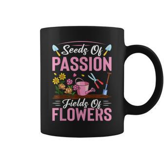 Seed Of Flowers-Fields Of Flowers Gardener Trimmer Landscape Coffee Mug - Monsterry UK