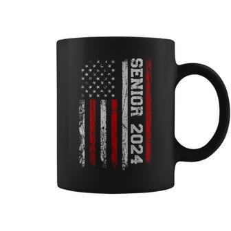 Senior 2024 American Flag Usa Graduation Class Of 2024 Coffee Mug - Monsterry DE