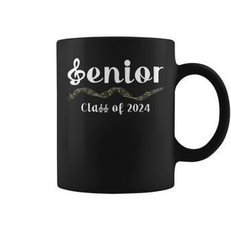 Senior 24 Band Orchestra Choir Class Of 2024 Music Notes Coffee Mug - Monsterry DE