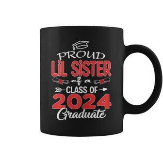 Senior 24 Proud Lil Sister Of A Class Of 2024 Graduate Coffee Mug - Thegiftio UK