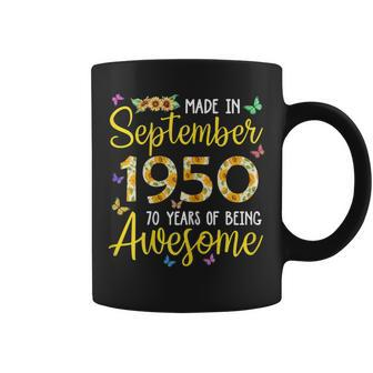 September 1950 September 70Th Birthday Coffee Mug | Crazezy