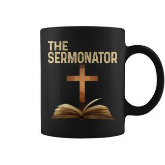 The Sermonator Pastor Appreciation Christian Cross Coffee Mug - Monsterry