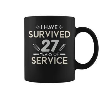 Service Anniversary 27 Years Of Work Anniversary Quote Coffee Mug | Crazezy UK