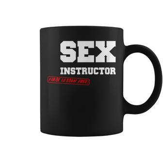 Sex Instructor First Lesson Free Stag Coffee Mug - Monsterry