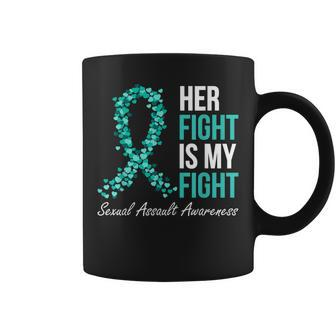 Sexual Assault Awareness Month I Wear Teal Ribbon Support Coffee Mug | Mazezy