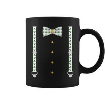 Shamrock Bow Tie & Suspenders St Patrick's Day Costume Coffee Mug - Monsterry DE
