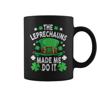 Shamrock Leprechauns Made Me Do It St Patrick's Day Boys Men Coffee Mug - Monsterry UK