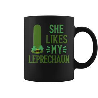 She Likes My Leprechaun St Patrick's Couple Coffee Mug - Seseable