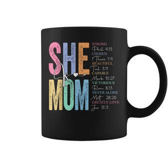 She Is Mom Religious Believe Verses Christian Coffee Mug | Mazezy UK