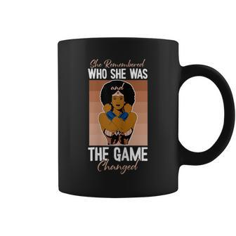 She Remembered Who She Was Black History Month Blm Melanin Coffee Mug - Thegiftio UK