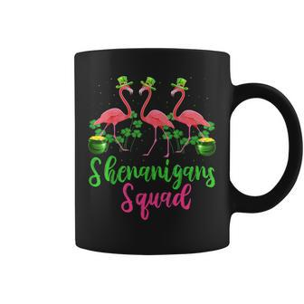 Shenanigan Squad Irish Flamingo Leprechaun St Patrick's Day Coffee Mug - Seseable