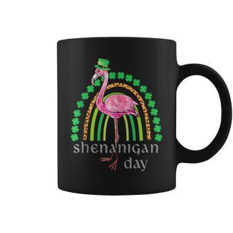 Shenanigan Squad St Paddys Day Irish Cute Flamingo Rainbow Coffee Mug | Mazezy UK