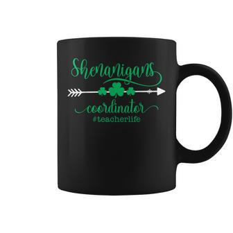 Shenanigans Coordinator Teacher Life St Patrick's Day Coffee Mug - Seseable