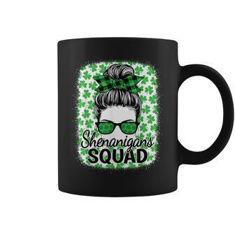 Shenanigans Squad St Patrick's Day Girls Messy Bun Coffee Mug - Thegiftio UK