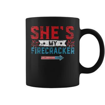 She's My Firecracker His And Hers 4Th July Matching Couples Coffee Mug - Monsterry AU