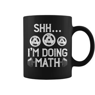 Shhh I'm Doing Math Fitness Gym Weightlifting Workout Coffee Mug - Thegiftio UK