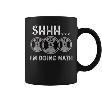 Shhh I'm Doing Math Gym Fitness Math Weightlifting Coffee Mug - Monsterry UK
