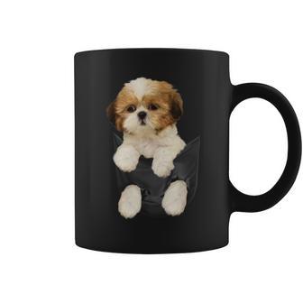 Shih Tzu Puppy In Pocket Tassen - Geschenkecke