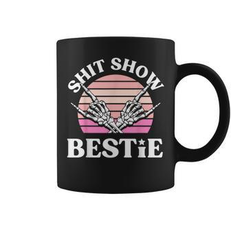 Shit Show Besties Skeleton Rock N Roll Bestfriend Coffee Mug | Mazezy AU