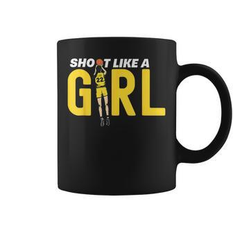 Shoot Like A Girl Basketball Girl Basketball Coffee Mug - Seseable