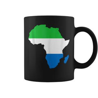 Sierra Leone Flag Africa Continent Silhouette Sierra Leoner Coffee Mug - Monsterry