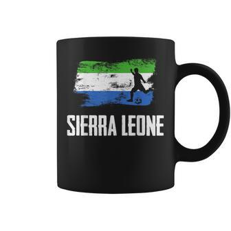 Sierra Leone Flag Jersey Sierra Leonian Soccer Team Coffee Mug - Monsterry