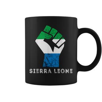 Sierra Leone Hand Fist Flag Sierra Leonean Roots Pride Coffee Mug - Monsterry DE