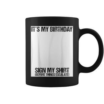 Sign My Birthday Party Ice Breaker & Womens Coffee Mug | Mazezy DE