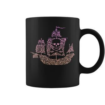 Silhouette Icon Pirate Pirate Ship Girls Pirate Coffee Mug - Seseable