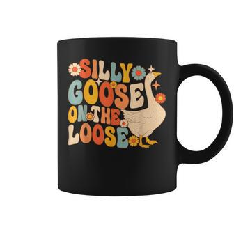 Silly Goose On The Loose Retro Groovy Coffee Mug - Monsterry DE