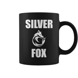 Silver Fox Sexy Grey Hair Coffee Mug - Monsterry