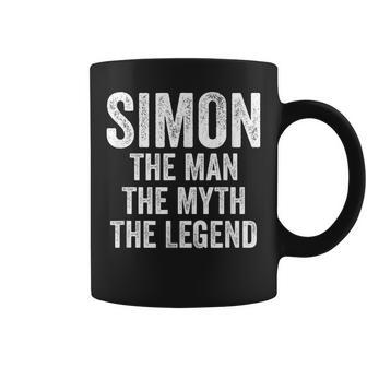 Simon The Man The Myth The Legend First Name Simon Coffee Mug - Seseable