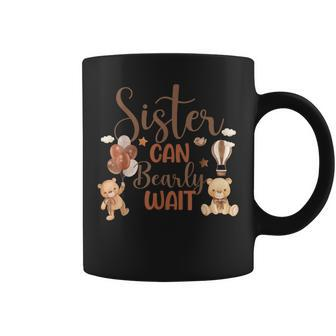 Sister Can Bearly Wait Bear Gender Neutral Boy Baby Shower Coffee Mug - Monsterry