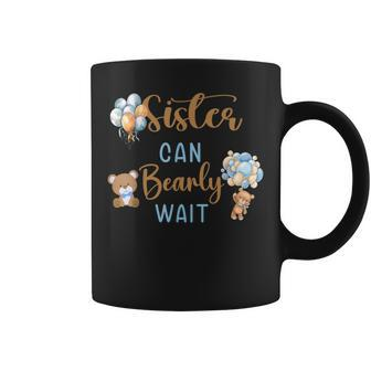 Sister Can Bearly Wait Gender Neutral Baby Shower Matching Coffee Mug - Thegiftio UK