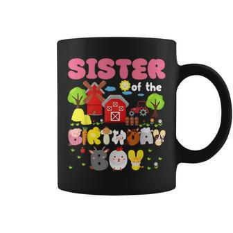 Sister Of The Birthday Boy Farm Animal Family Party Decor Coffee Mug - Seseable