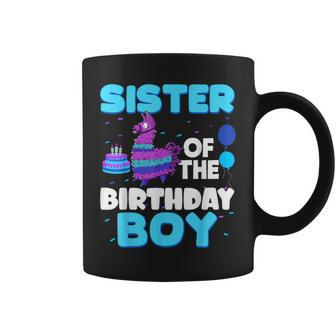 Sister Of The Birthday Boy Llama Family Party Decorations Coffee Mug - Monsterry CA