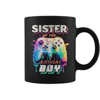 Sister Of The Birthday Boy Matching Video Game Birthday Coffee Mug | Mazezy AU