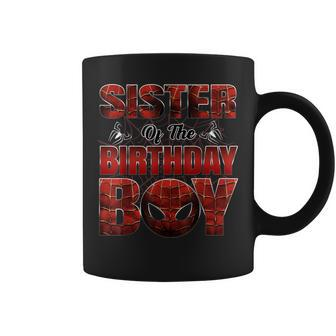Sister Of The Birthday Boy Spider Family Matching Coffee Mug - Seseable