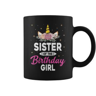 Sister Of The Birthday Girl Sister Unicorn Birthday Coffee Mug | Crazezy DE