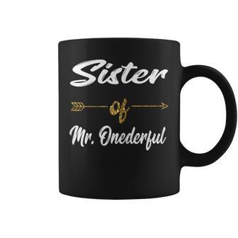 Sister Of Mr Onederful First Birthday Coffee Mug - Monsterry