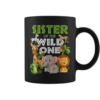 Sister Of The Wild One Zoo Birthday Safari Jungle Animal Coffee Mug - Monsterry UK