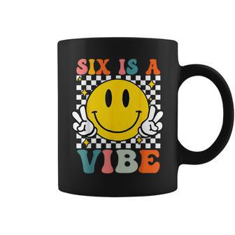 Six Is A Vibe 6Th Birthday Groovy Boys Girls 6 Years Old Coffee Mug - Thegiftio UK