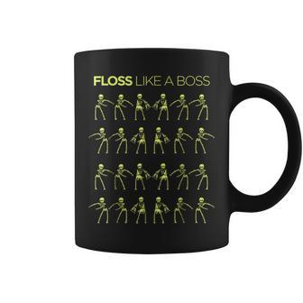 Skeleton Floss Dance Halloween Floss Like A Boss Coffee Mug | Crazezy