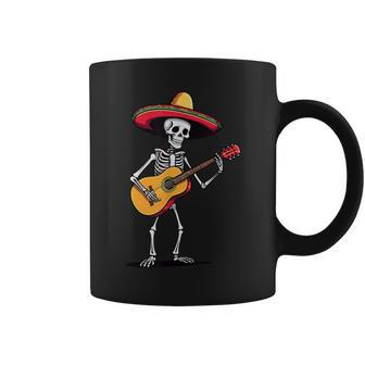 Skeleton Mexico Guitar Music Fiesta Cinco De Mayo Coffee Mug - Monsterry DE